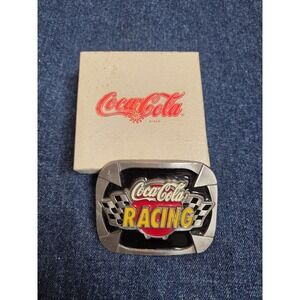 90s Coca-Cola Racing Belt Buckle w/ COA - Original Box 1997 Limited